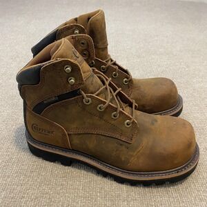 Chippewa Work Boots Mens Size 8.5D Brown Leather Waterproof Composite Toe 73221